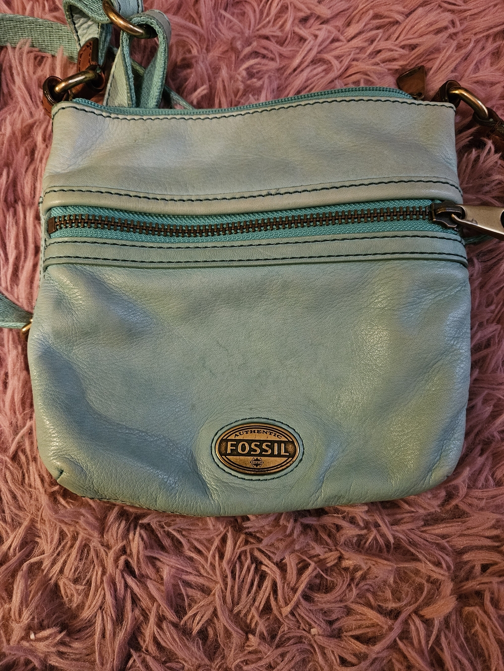 Fossil✨️Mini Explorer Crossbody - Turquoise - Picture 6 of 9